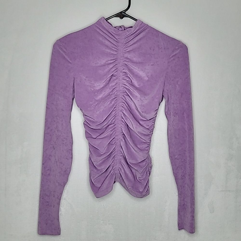 A.L.C Ansel Ruched Top in Lavender Size XS
